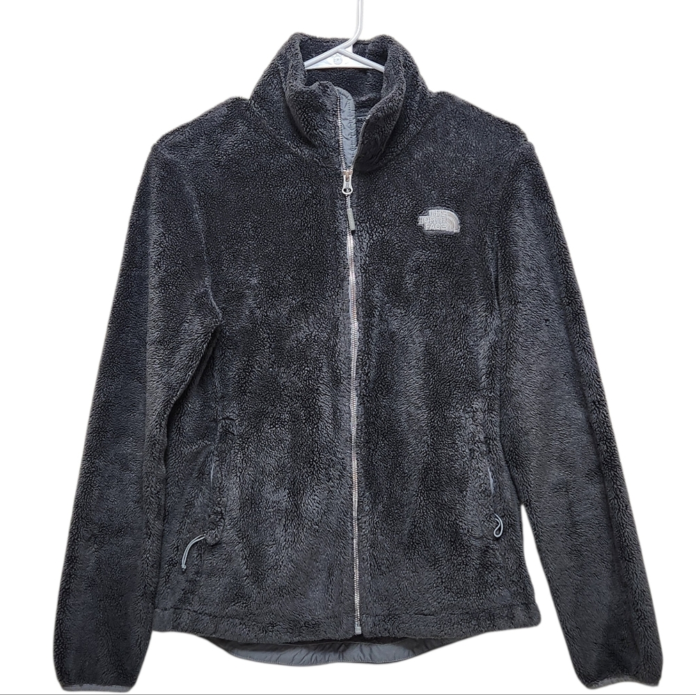 The North Face Osito Jacket Womens Sm Gray Fleece Full Zip High Pile Cabincore